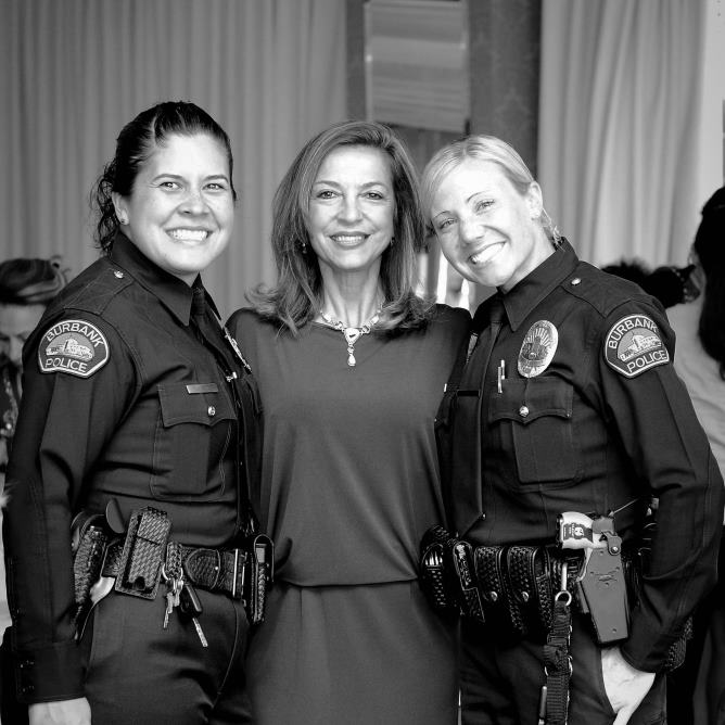 Liza Boubari and the Burbank Police Representatives